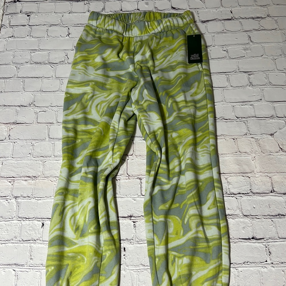 New Green Swirl Joggers XS